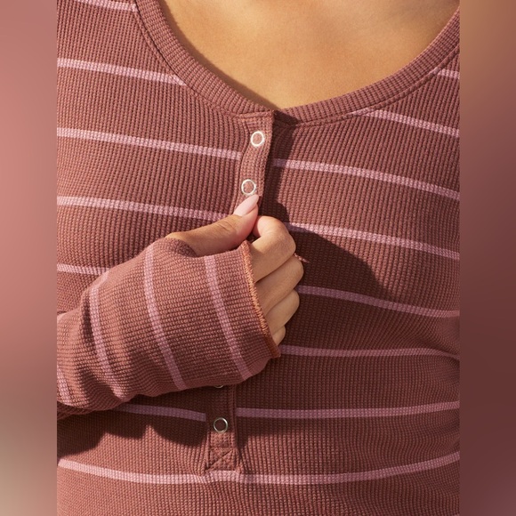 UpWest Henley Waffle Top NWT - Picture 2 of 5